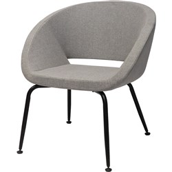Rapid Opal Tub Visitor Chair Steel Black Frame Light Grey Seat