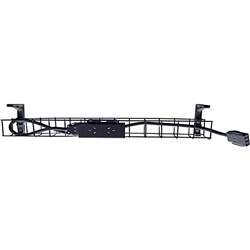 Rapid Cable Management Single Basket 1250mm 2GPO+2m Interconnecting Lead Black