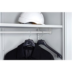 Rapidline GO Swing Door Cupboard Extra Shelf And Coat Rail Silver Grey