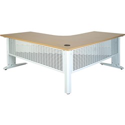 Summit Corner Workstation 1500W x 1500D x 750mmH Beech/White