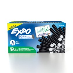 Expo Dry Erase Whiteboard Marker Fine Tip Black - Bx36