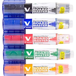 Pilot BeGreen V Board Master Whiteboard Marker Bullet Tip Assorted Colours Pack of 5