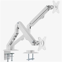 Ergovida Minimalist Spring Assisted Aluminium Dual Monitor Arm Black