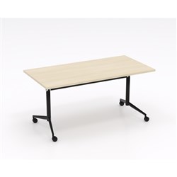 OLG Uni Flip Table 1800W x 750D x 720mmH Black Frame Nordic Maple Top