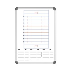 Visionchart Coaches Tactical Whiteboard 600 x 400mm NRL Aluminium Frame