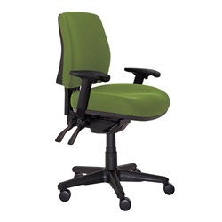 Buro Roma Mid Back Task Chair With Arms With Seat Slide Fabric Seat And Back Green