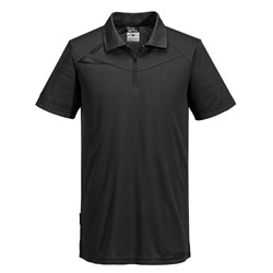 Portwest DX4 Polo Shirt Short Sleeve Small Black