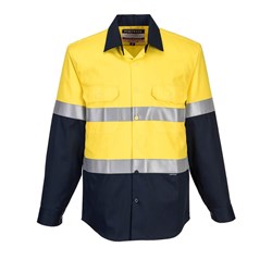 Portwest Bizflame Fire Retardant Class Day Night Shirt 5XL Yellow And Navy