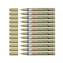Pentel Paint Marker Fine Bullet 2.9mm Gold Box Of 12
