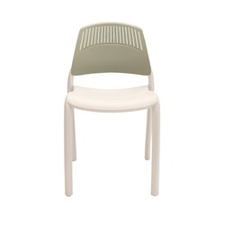 Rapidline Flexi Stacking Chair Polypropylene Green Back White Seat