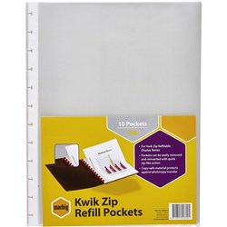 DISPLAY BK A4 REFILL KWIK ZIP