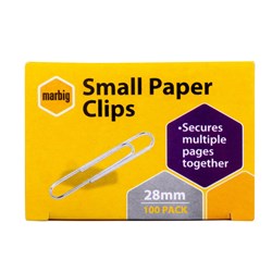 PAPER CLIP SMALL 28mm Marbig