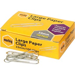 PAPER CLIP LARGE 33mm Marbig