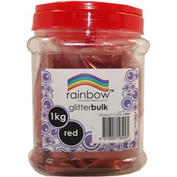 RAINBOW GLITTER 1KG RED