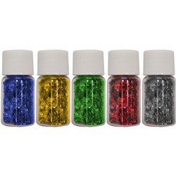 RAINBOW GLITTER 3G VIALS 12 PK ASSORTED