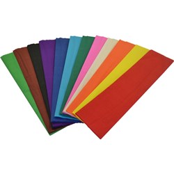 Crepe Paper Assorted 500mm x 2.5m RCPA12 - 970892