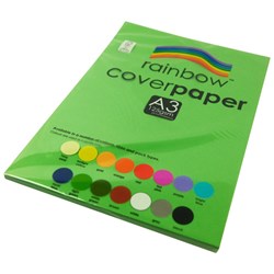 Cover Paper 125gsm Pkt100 Rainbow A3 - LIGHT GREEN