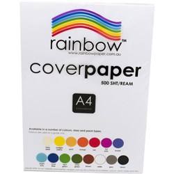 RAINBOW COVER PAPER 125GSM A4 WHITE - 500 sheets