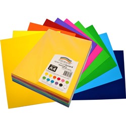 RAINBOW SPECTRUM BOARD 220GSM A4 Assorted Pack 100