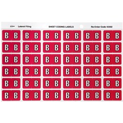 AVERY COLOUR CODE LABELS SERIES 3 ALPHABETICAL B 25 X 38MM