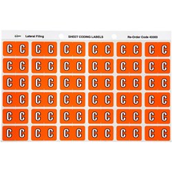 AVERY COLOUR CODE LABELS SERIES 3 ALPHABETICAL C 25 X 38MM