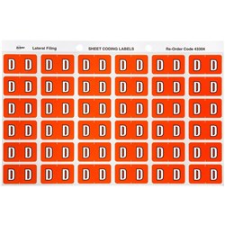 AVERY COLOUR CODE LABELS SERIES 3 ALPHABETICAL D 25 X 38MM