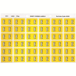 AVERY COLOUR CODE LABELS SERIES 3 ALPHABETICAL E 25 X 38MM