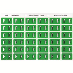 AVERY COLOUR CODE LABELS SERIES 3 ALPHABETICAL F 25 X 38MM