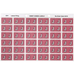 AVERY COLOUR CODE LABELS SERIES 3 ALPHABETICAL J 25 X 38MM