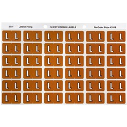 AVERY COLOUR CODE LABELS SERIES 3 ALPHABETICAL L 25 X 38MM