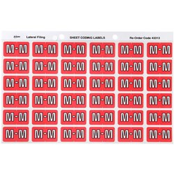 AVERY COLOUR CODE LABELS SERIES 3 ALPHABETICAL M 25 X 38MM