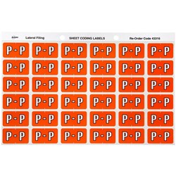 AVERY COLOUR CODE LABELS SERIES 3 ALPHABETICAL P 25 X 38MM