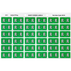 AVERY COLOUR CODE LABELS SERIES 3 ALPHABETICAL R 25 X 38MM