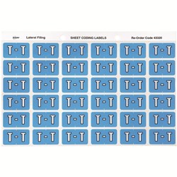 AVERY COLOUR CODE LABELS SERIES 3 ALPHABETICAL T 25 X 38MM
