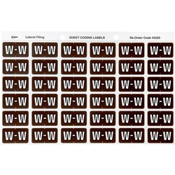 AVERY COLOUR CODE LABELS SERIES 3 ALPHABETICAL W 25 X 38MM