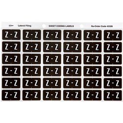 AVERY COLOUR CODE LABELS SERIES 3 ALPHABETICAL Z 25 X 38MM