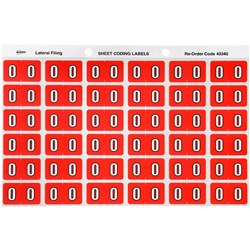 AVERY COLOUR CODE LABELS SERIES 3 NUMERICAL 0