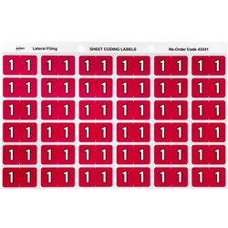 AVERY COLOUR CODE LABELS SERIES 3 NUMERICAL 1