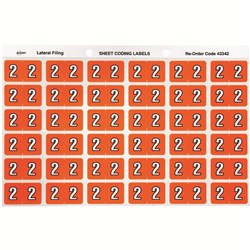 AVERY COLOUR CODE LABELS SERIES 3 NUMERICAL 2