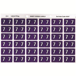 AVERY COLOUR CODE LABELS SERIES 3 NUMERICAL 7