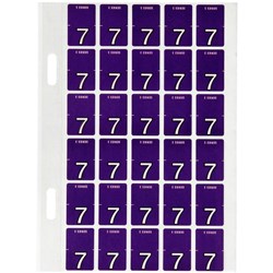 Avery Numeric Coding Label 7 Top Tab 20x30mm Purple Pack of 150