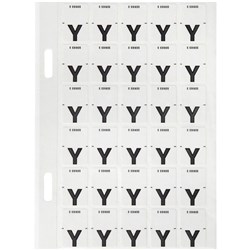 Avery Alphabet Coding Label Y Top Tab 20x30mm Wht Grey Pack of 150