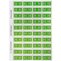 Avery Alphabet Coding Label H Side Tab 25x42mm L Green Pack of 240