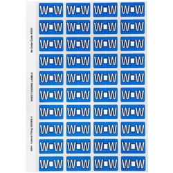 Avery Alphabet Coding Label W Side Tab 25x42mm Blue Pack of 240