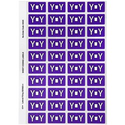 Avery Alphabet Coding Label Y Side Tab 25x42mm Purple Pack of 240