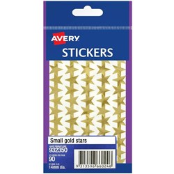 AVERY STICKER HANDIPACKS Small Gold Stars B Pack