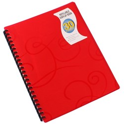 DISPLAY BK JEWEL A4 30 PKT RED