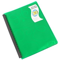 DISPLAY BK JEWEL A4 30 PKT GREEN