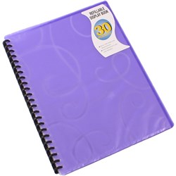 DISPLAY BK JEWEL A4 30 PKT PURPLE