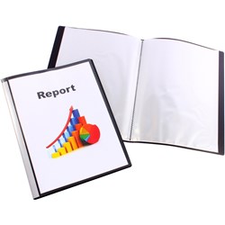 DISPLAY BK A4 40 PKT INSERT COV BLACK